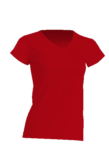 REGULAR LADY COMFORT V-NECK rosso